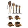 thumbnail image 3 of Outdor Wooden Measuring Cups And Spoons Solid Dry Measuring With Ties Engraved Sizes Farmhouse Kitchen & Baking, 3 of 6