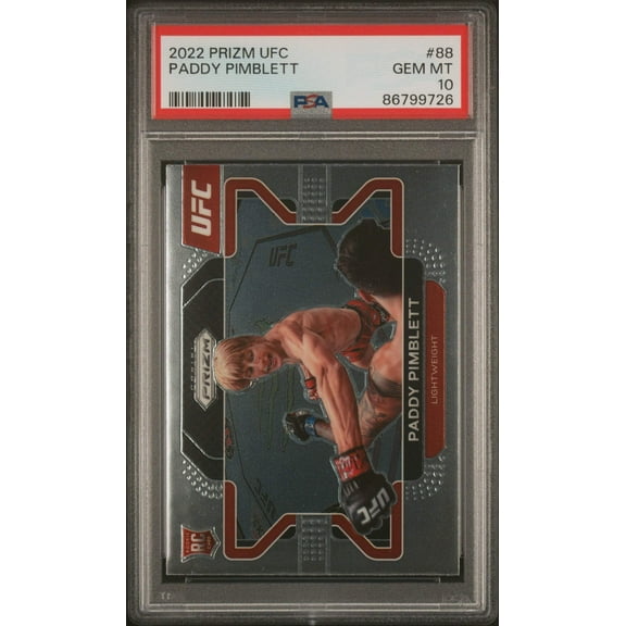 Graded 2022 Panini Prizm UFC Paddy Pimblett #88 Rookie RC UFC MMA Card PSA 10 Gem Mint