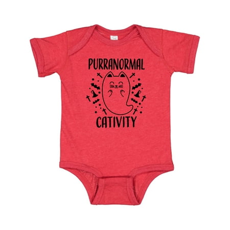 

Inktastic Purranormal Cativity with Cute Cat Ghost Gift Baby Boy or Baby Girl Bodysuit