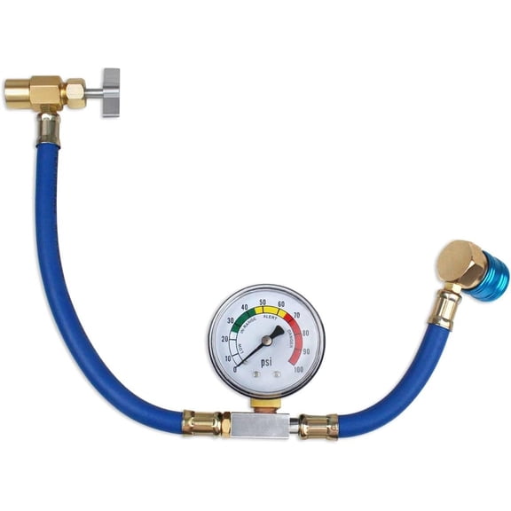 R134a AUTO AC U-Charge Hose with Gauge and Can Tap HVAC