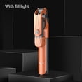 thumbnail image 2 of bedienty Self Stick Multicolor V4.0 Wireless Remote Control Tripod Foldable Bluetooth-Compatible Phone Holder Stand with Fill Light Orange 1Set, 2 of 6
