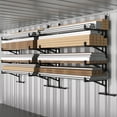 thumbnail image 4 of Heavy Duty Shipping Container Shelving - 4 Pack of 4 Tier Steel Shelves for Cargo Trailer & Conex Container, 1100 LBS Capacity, 19.88"D x 7.48"W x 66.92"H, 4 of 7