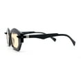thumbnail image 3 of Hipster Vintage Style Rectangular Lip Stick Shape Hinge Plastic Sunglasses Black - Beige, 3 of 4
