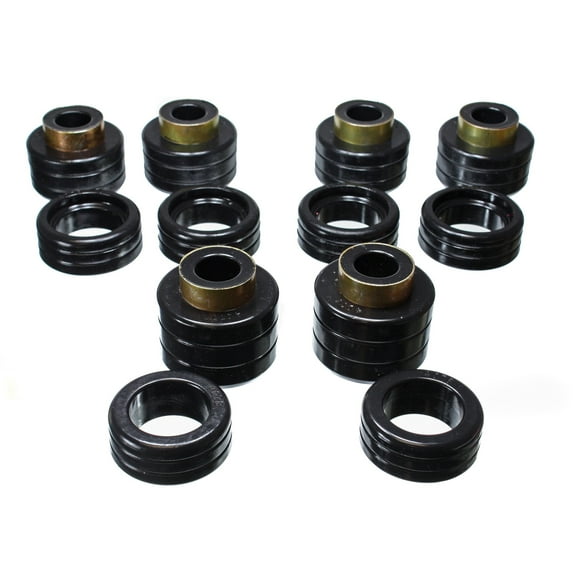 Energy Suspension 3.4123G Polyurethane Body Mount Bushings Black Fits select: 1988-2000 CHEVROLET GMT-400, 1995-2000 GMC SIERRA