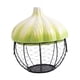 thumbnail image 4 of Soporte para huevos, cesta para huevos, suministros de cocina, cesta de almacenamiento de hierro tejido para jengibre y , soporte de cerámica, para Verde, 4 of 8