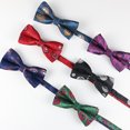 thumbnail image 4 of Bangcool Cravate Homme Modèle de Mode Paon Business Cravate avec Poche Carrée et Noeud Papillon, 4 of 7