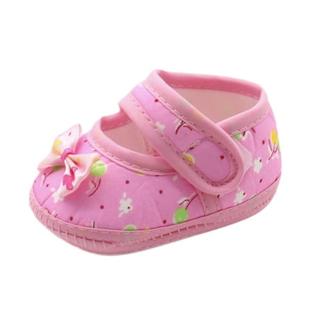 

relanfenk baby sneakers bow girls soft sole prewalker warm casual flats shoes