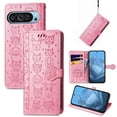thumbnail image 1 of Funda Cartera FOXDOCK para Google Pixel 9 Pro XL , Flip PU con Relieve de Gatos y Perros, Tarjetero y Soporte, 1 of 6