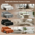 thumbnail image 6 of Vinform 55" 3 in 1 Convertible Sleeper Sofa Bed, Pull Out Loveseat Couch with Storage Pocket, Beige, 6 of 6