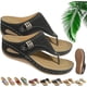 thumbnail image 1 of Sandalias deportivas de malla transpirable, zapatillas ortopédicas con cuña y soporte para arco, zapatillas de tacón con suela gruesa para mujer, 1 of 7