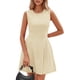 thumbnail image 5 of Vestido PRETTYGARDEN Línea A sin mangas corto beige talla L, 5 of 8