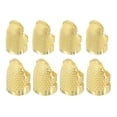 thumbnail image 1 of Dedal, protector de dedos para costura a mano, herramientas de costura DIY, dorado, 2 tamaños, 8 piezas, 1 of 6