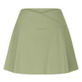 thumbnail image 5 of Uaswgudfs ​Womens Skorts Shorts: High Waisted A-Line with Crossover Design & Concealed Pocket - Stretchy Athletic Skirt Shorts for Women Mint Green M, 5 of 7