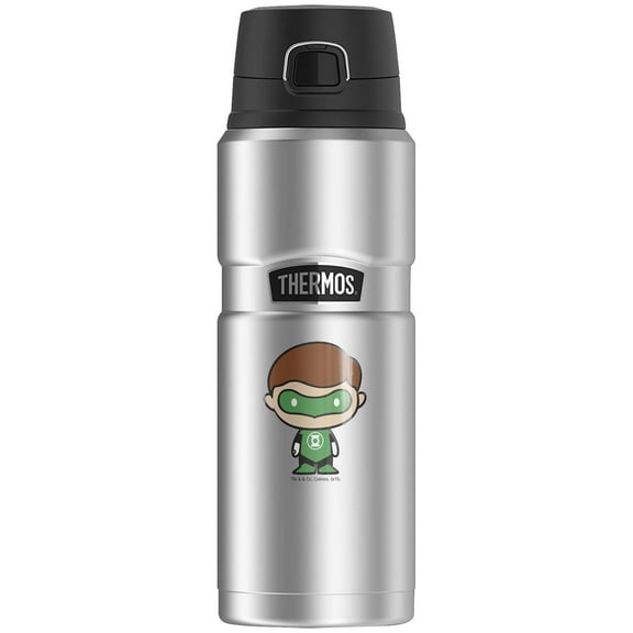 Green Lantern Cute Chibi, THERMOS STAINLESS KING Stainless Steel Drink Bottle, Vacuum insulated & Double Wall, 24oz