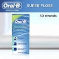 thumbnail image 3 of Oral-B Super Floss Mint Hilo Dental Para Puentes Y Aparatos Ortopédicos - 50 Tiras (Paquete De 2), 3 of 8