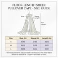 thumbnail image 3 of UDAUDU Women's Mesh Shawl Chiffon Cape High Low Flowy Poncho Trendy Elegant Sheer Wraps Capelets Bridal Wedding Evening Red L, 3 of 4