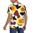 thumbnail image 5 of Haiem Hip Hop Hipster Baseball Jersey Button Down Shirts Sports Uniforms Men Women Jersey(Cow Print Sunflower,XX-Large), 5 of 9