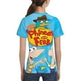 thumbnail image 6 of Youth Phineas And Ferb T Shirts 3D Printed Short Sleeve Tee Shirt for Boys Girls, 6 of 8