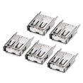 thumbnail image 1 of Unique Bargains PCB USB Connector Type-A Female Jack 4 Pin Vertical Straight Insert 5Pcs, 1 of 4
