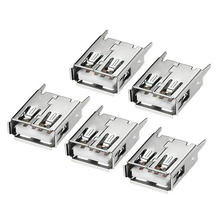 PCB USB Connector Type-A Female Jack 4 Pin Vertical Straight Insert 5 Pcs price history on PriceWatchPro