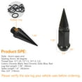 thumbnail image 2 of 24 Sets Black Universal 2pc Extended Spike Lug Nut M12x1.5 Conical Seat Hex 3/4, 2 of 3