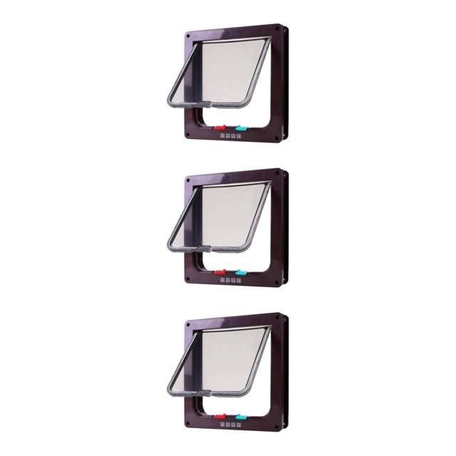 Kenally 4-Way Locking Pet Door Frame Lockable Cat Flap Dog and Gate Door Type1 NO1