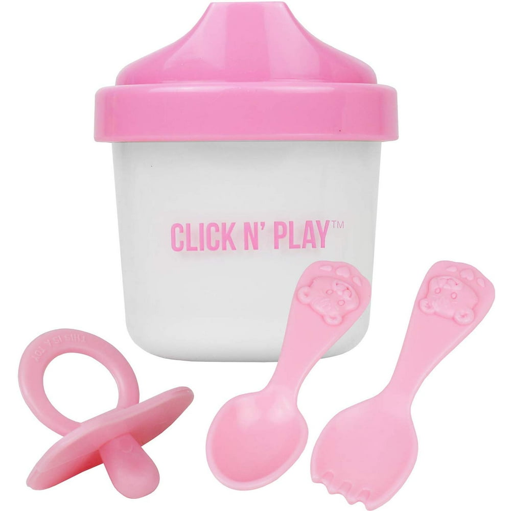 Click N' Play Baby Doll Magic Disappearing Sippy Cup and Doll Pacifier