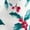 White, variant on Petite Mock-Neck Printed Top Ultra Blue Snowflake PS