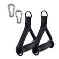 thumbnail image 4 of Manijas de ejercicio, accesorios de agarre para gimnasio, entrenamiento de fuerza, agarres de banda de resistencia de alta resistencia con mosquetón negro, 4 of 8