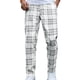thumbnail image 1 of Mens Pantalones Casuales Relajado Ajuste Elástico de la Cintura Encaje Hasta Pantalones de Lápiz Cuadrado Cordón Al Aire Libre, 1 of 9