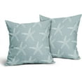 thumbnail image 2 of Seafoam Blue Starfish Pillow Covers 20X20 Inch Coastal Beach Nautical Couch Pillow Cases Summer Ocean Cotton Linen Throw Pillows Set of 2 Home Decor for Living Room Bedroom Cushion Outdoor, 2 of 6