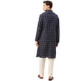 thumbnail image 2 of Sojanya (Since 1958) Silk Silk Blend Navy Kurta & Nehrujacket With White Pyjama Combo, Size 36, 2 of 5