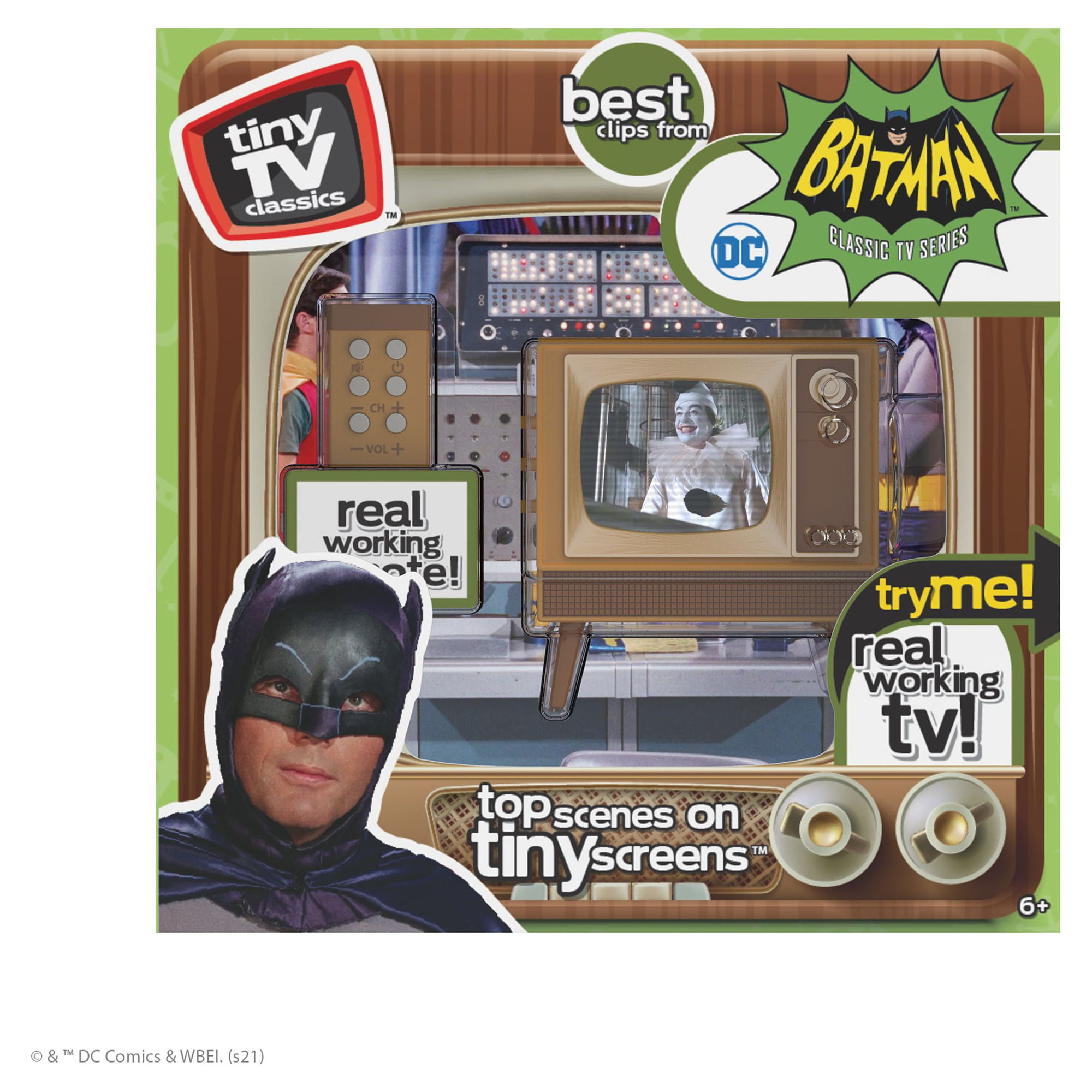 Basic Fun! Tiny TV Classics Batman Edition - Mini Collectible with