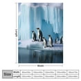 thumbnail image 4 of COMIO Soft Flannel Blanket - Cozy and Lightweight Throw for Home, Camping, and Travel Penguins On The Iceberg, 4 of 6