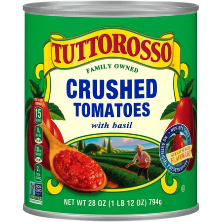 Tuttorosso Green 28oz. Crushed Tomatoes w/ Basil