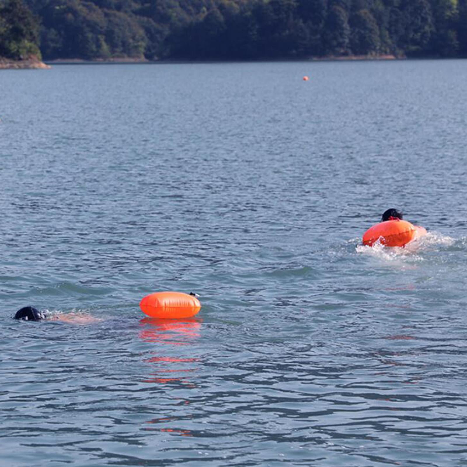 Axioma 20L Waterproof Swim Bouy with Storage Space Inflatable Dry Bag Bright Color Swim Orange