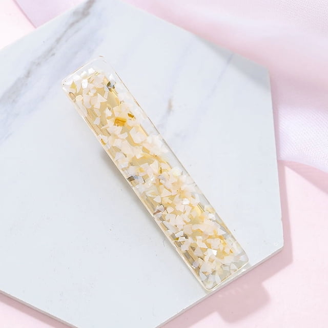 2 PCS Clips Acrylique Résine Bobby Pins, Épingles à Cheveux Accessoires Pinces à Cheveux pour les Femmes Filles Cadeaux