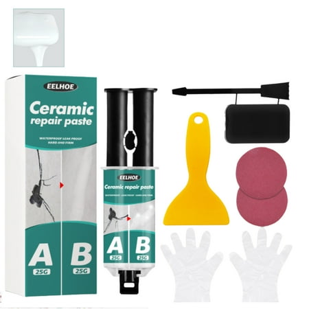 

Sukalun Tile Repair Paste Kit | Magic Acrylic Repair Glue | Tile Gap Filler Magic Welding Glue Fast Drying Adhesive Grout Repair Kit For Holes Gouges Porcelain Acrylic
