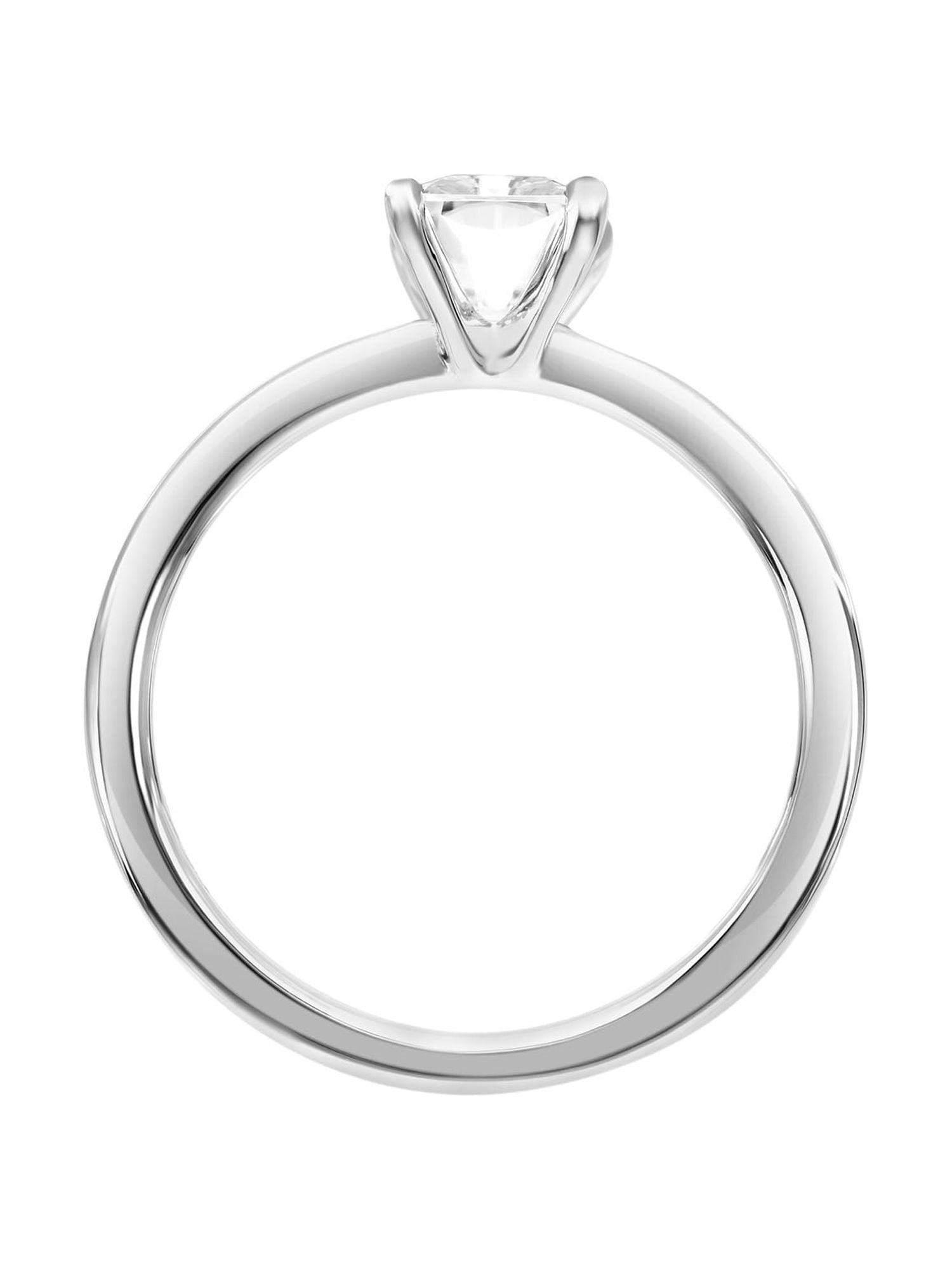1 Carat DEW Radiant-Cut Moissanite 10K White Gold Solitaire Engagement Ring