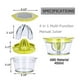 thumbnail image 4 of Exprimidor de naranjas y cítricos, exprimidor manual de limón con taza medidora incorporada de 16 oz, exprimidor manual multifunción con escariadores de varios tamaños y sin s, 4 of 5