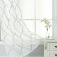 thumbnail image 3 of Kate Aurora 2 Pack Shabby Trellis Semi Sheer Clover Grommet Top Curtains - Assorted Colors, 3 of 4