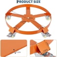 thumbnail image 2 of Ourlova Chariot Tambour à 5 Roues 55 Gallons Robuste Capacité de 1250 Livres Chariot Tambour Caddy avec Supports Croisés Roulettes Pivotantes Roue Conception Anti-Basculement Chariot Tambour avec Frein pour, 2 of 8