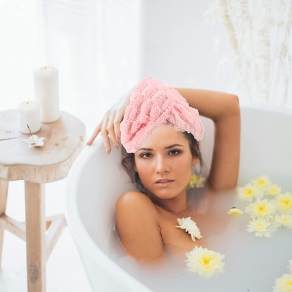 HEATSHAKING Super Absorbent Lightweight Hair Towel Turban for Women, Quick Drying and Soft Fabric, 1 Piece