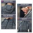 thumbnail image 4 of Labymos Veste de Sport à Fermeture Éclair Complète pour Femmes Manches Longues Raglan Trous de Pouce Léger Mince Course Sport Gym Vêtements Sport, 4 of 7