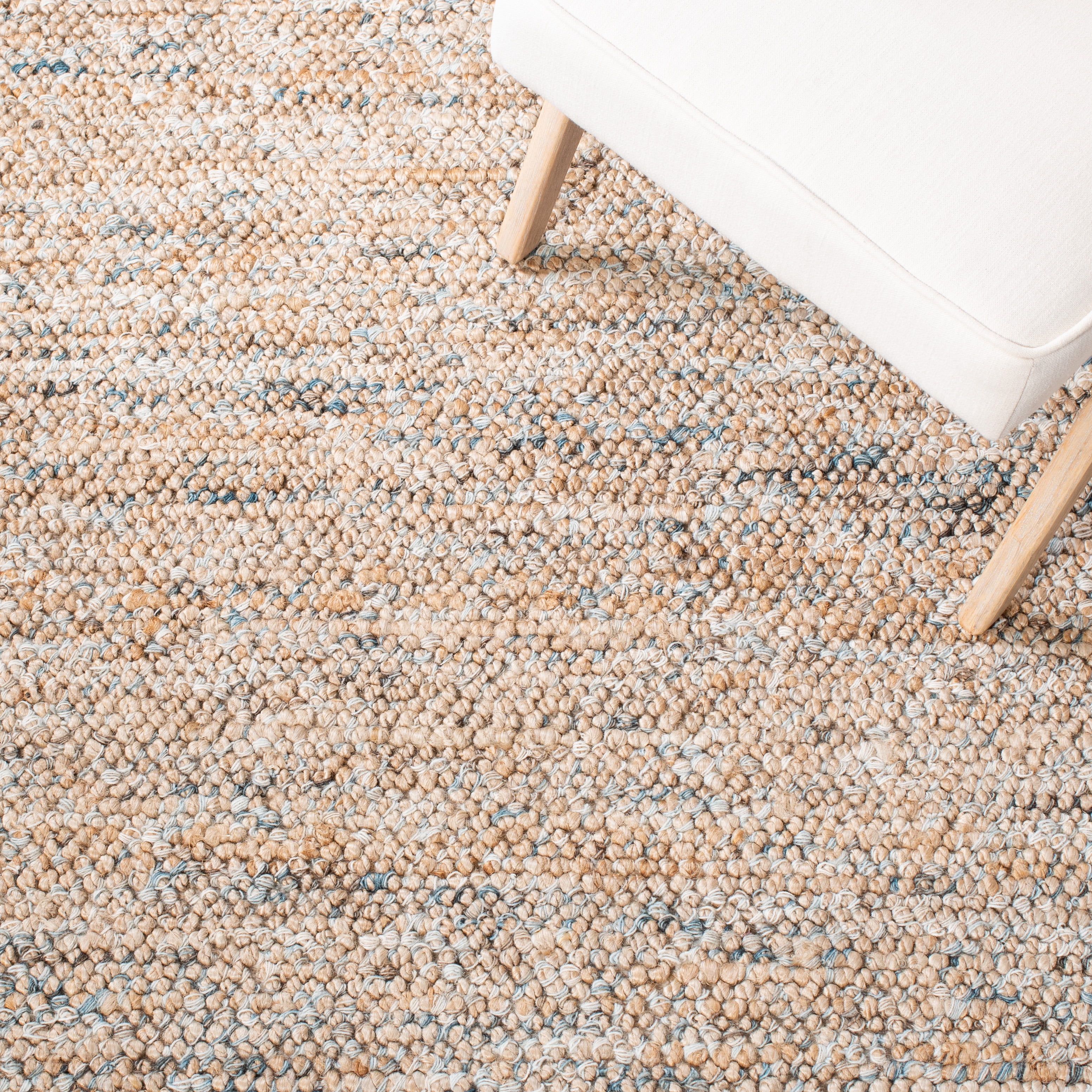 SAFAVIEH Bohemian Martha Solid Area Rug, Natural/Blue, 8' x 10'