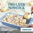 thumbnail image 4 of Farberware Easy Solutions 9x13 Inch Nonstick Bakeware Rectangular Cake Pan, Dishwasher Safe and Oven Safe to 450°F, Blue, 4 of 13