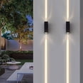 thumbnail image 2 of Black LED Outdoor Wall Sconce Aluminum Lamp Body Wall Light IP65 Waterproof Wall Lamp Modern Durable Exterior Wall Light Anti-Glare Wall Lighting for House Yard Hallway Outdoor Indoor, 2 of 7