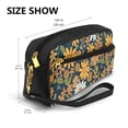 thumbnail image 3 of Portable Makeup Storage Bag 7.87×3.35×2.16in Portable Design Pu Leather Made Of A Bag For Multi-Use Groovy Flowers (17), 3 of 4