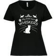 thumbnail image 3 of Inktastic My Kids Have Whiskers- Cat Family Pets Women's Plus Size T-Shirt, 3 of 5