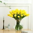 thumbnail image 3 of Trayknick 2 Pack 1 Bouquet Artificial Tulip Home Garden Wedding Flower Arrangement Desktop Decor, 3 of 8